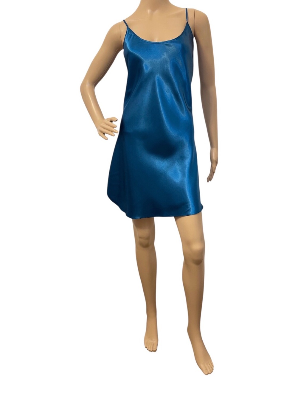 Honors Intimates Women's Blue Satin Night Gown Satin Robe, XL - Picture 10 of 12
